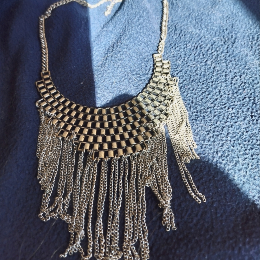 Silver Costume Necklace